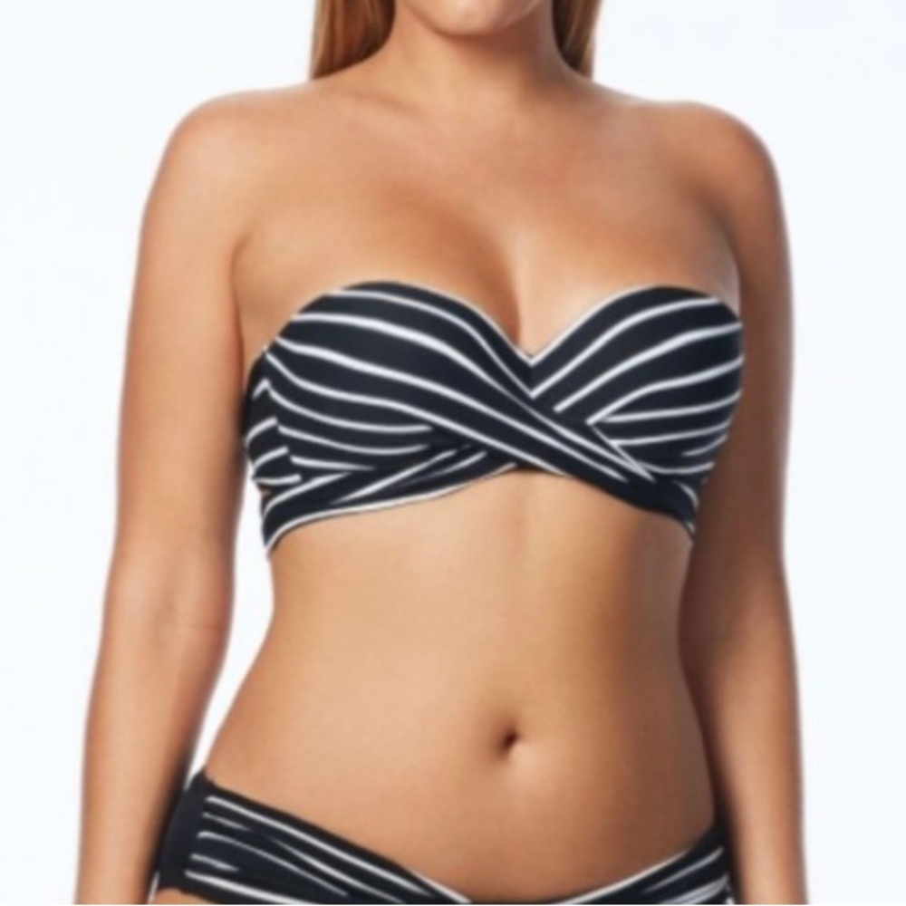 NWT Coco Reef Serenity Stripe Underwire Bikini Top‎ Bra Size 36/38C